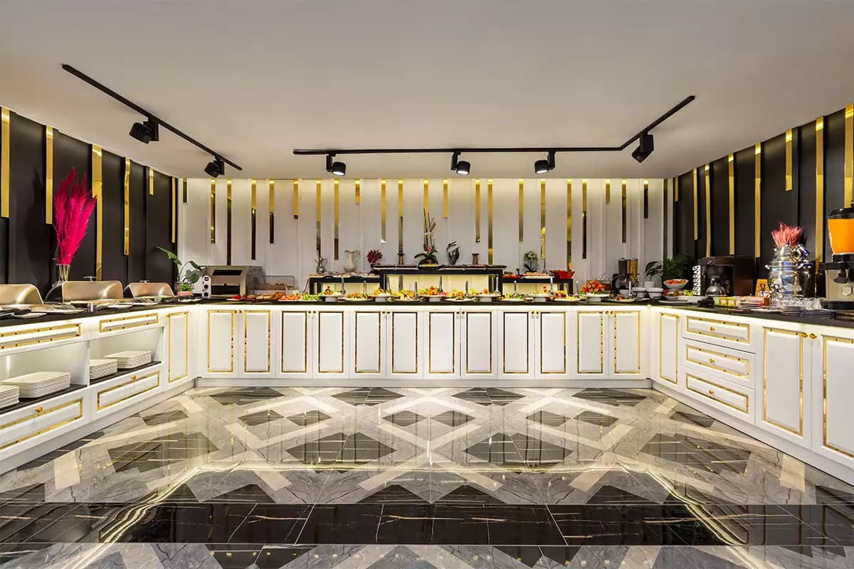 The buffet counter