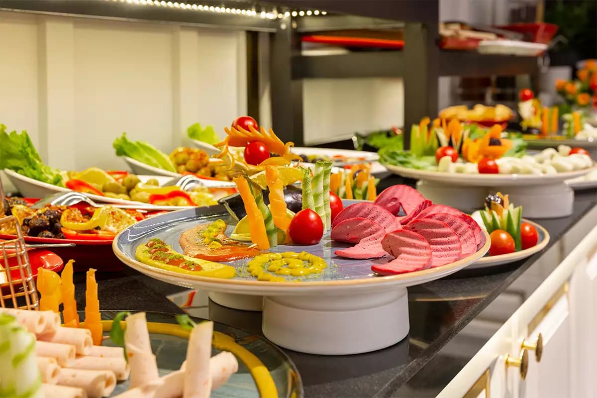 The buffet counter